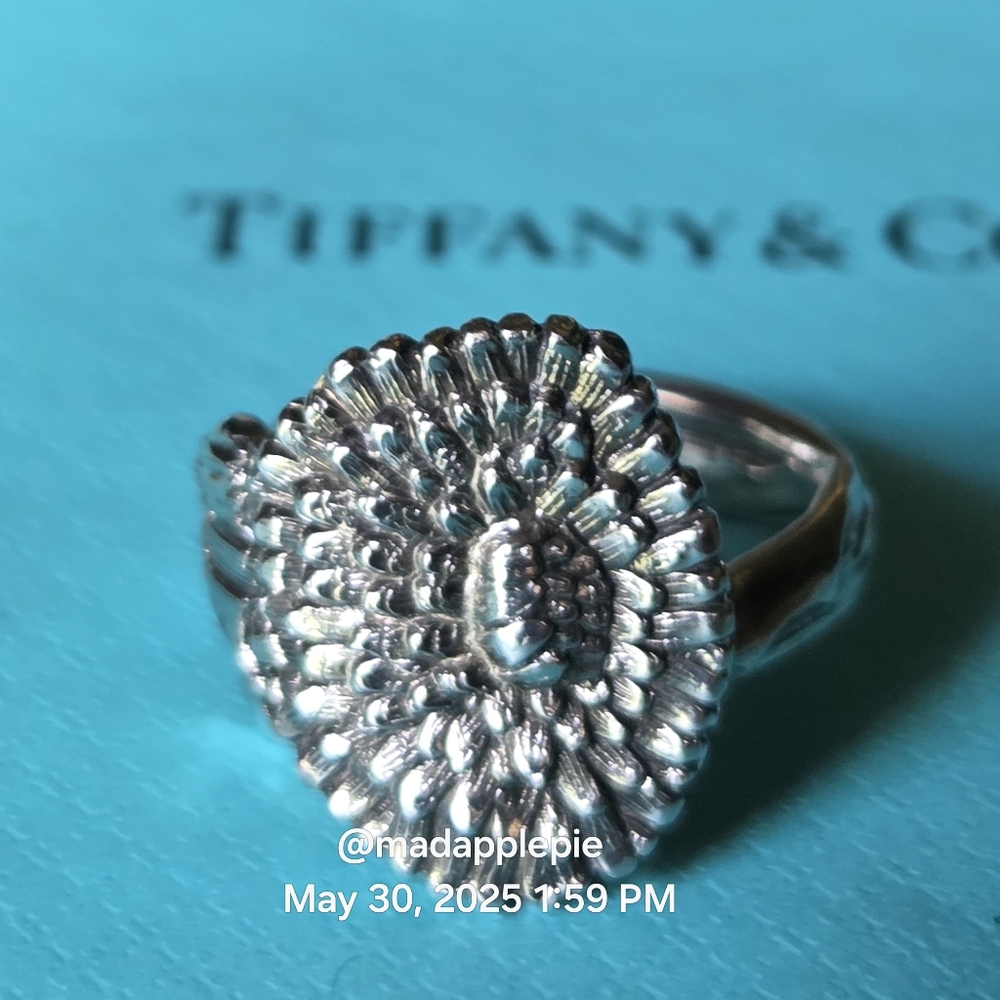 1885 Tiffany & Co.  Dandelion Spoon Ring in Sterling Silver Luxury Vintage #44 - Picture 2 of 12
